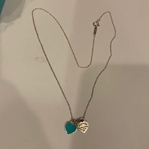 Tiffany necklace with 2 hearts